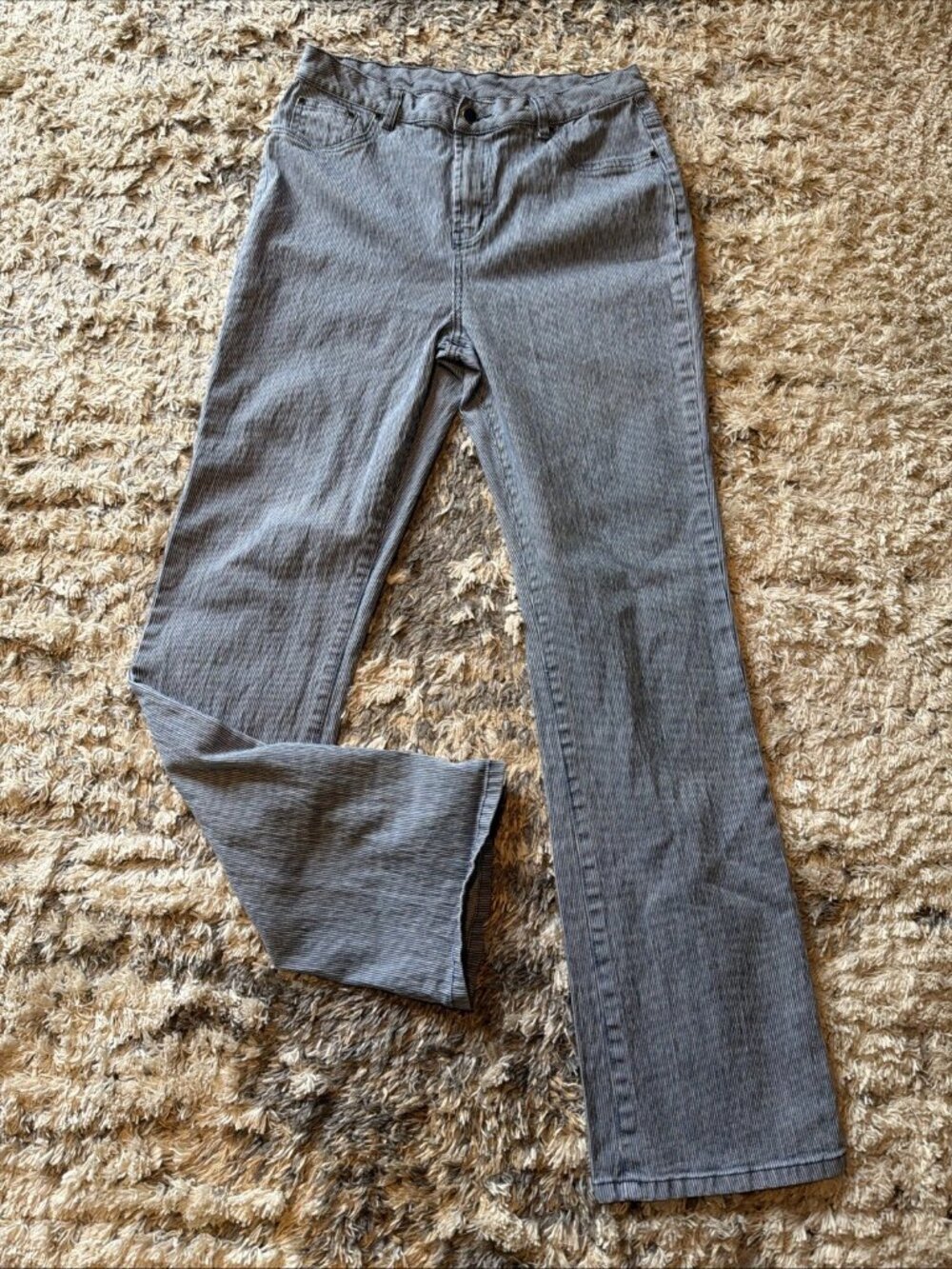 DG2 Diane Gilman Stretch Pinstripe Jeans Hi Rise Women’s 12T